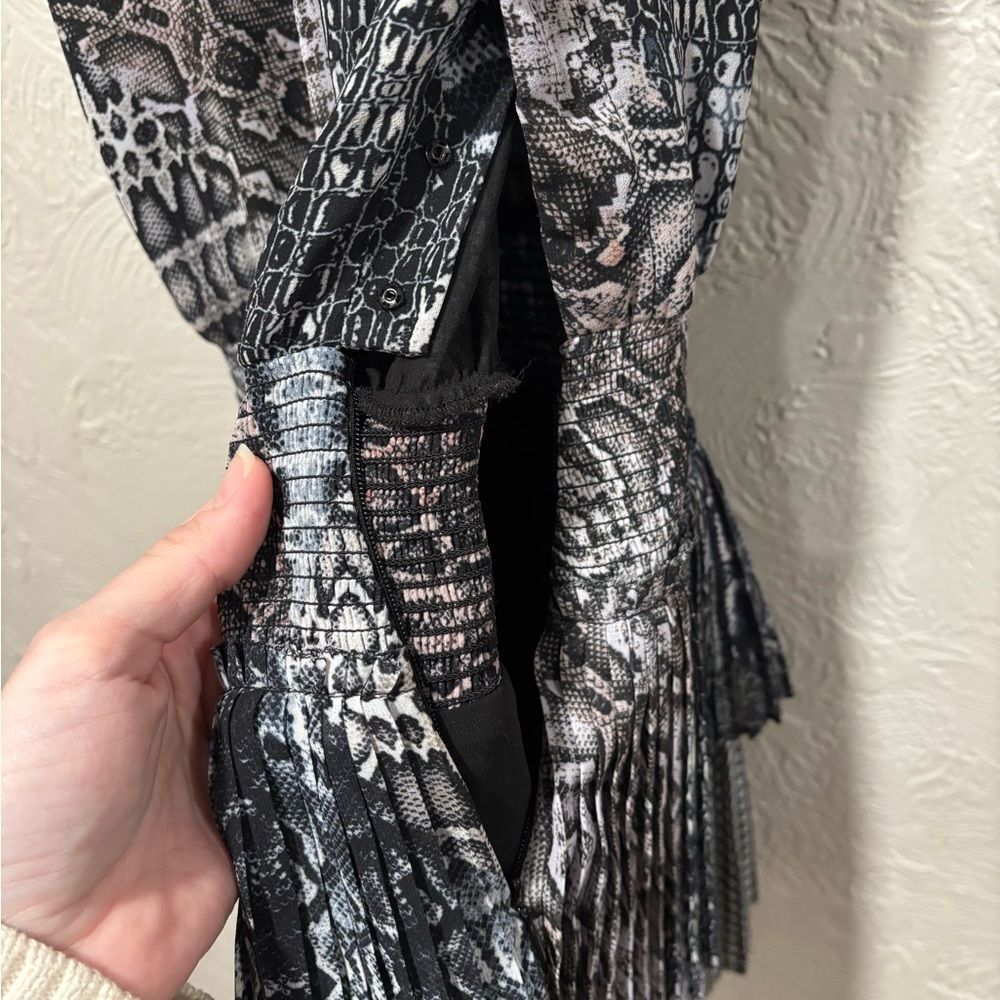 Ramy Brook Monae Python Houndstooth Print Mini Si… - image 9